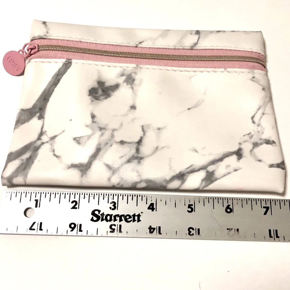 IPSY January 2020 Glam Bag - White & Gray Marble Cosmetic Pouch